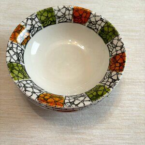 Kathie Winkle Broadhurst Ironstone set of 4 bowls